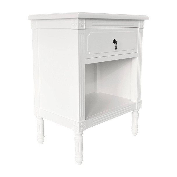 Versailles Open Bedside - White - French Provincial style