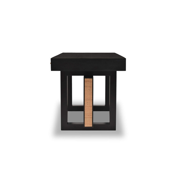 Belgravia Desk w/ Rattan - Batavia Black / Rattan Natural - Sale on Contemporary style Office & Study furniture