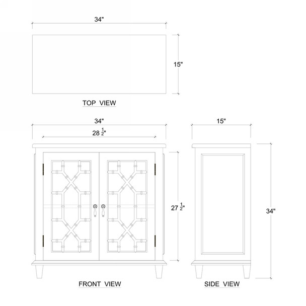 Grosvenor Small Cabinet - True White - Hand made Gustavian style Dining Room furniture