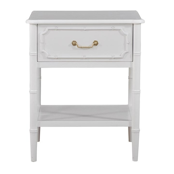 Chelsea End Table - True White - Size: 61H x 50W x 74D (cm) - Oriental style