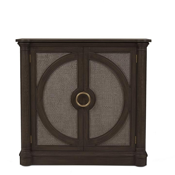 Pimlico 2 Door Sideboard - Black Wash / Rattan Black Wash - Hobart, Launceston, Perth Art Deco style Dining Room furniture