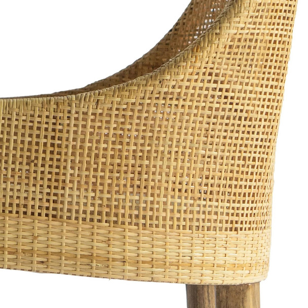 Cuban Rattan Dining Chair - Natural - Hobart, Launceston, Perth Coastal style Dining Room furniture