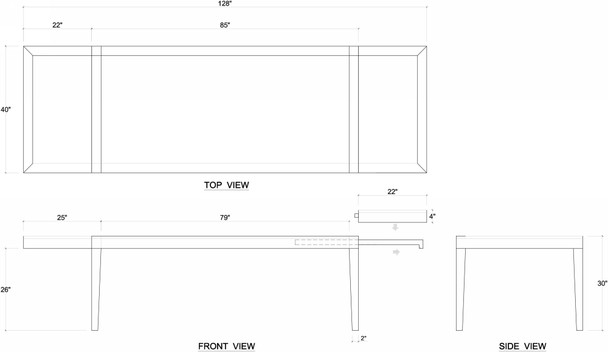 Wooster  Extension Dining Table 215-325cm - Architectural White - Discount Craftsman style Dining Room furniture