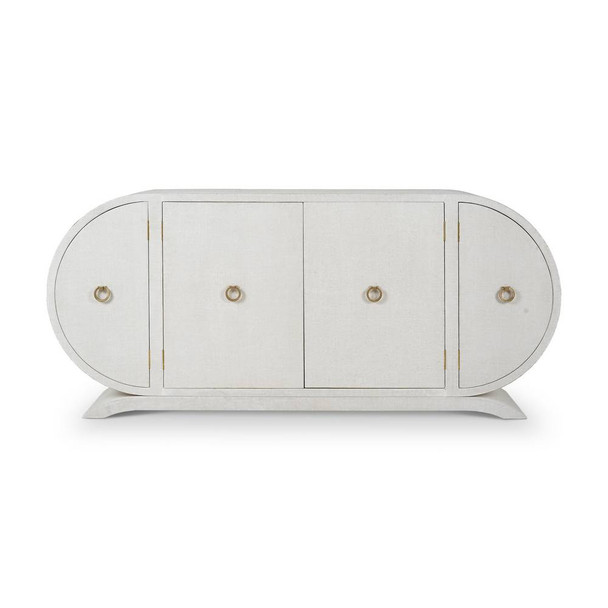Glastonbury Linen Wrapped Sideboard - Mid-Century style Dining Room furniture
