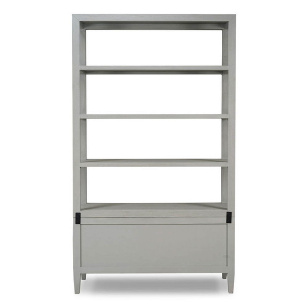 Westminster Concave Linen Wrapped Shelving Unit - Hobart, Launceston, Perth Mid-Century Modern style Living Room furniture