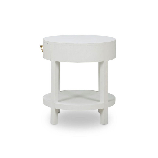 Milan Linen Wrapped Side Table - Hand made Mid-Century Modern style Living Room furniture
