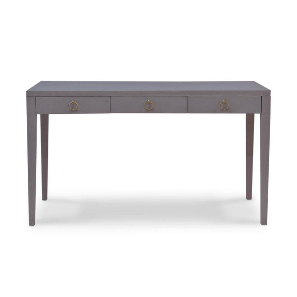 Westminster Linen Wrapped Desk - Solid Timber Mid-Century Modern style Office & Study furniture