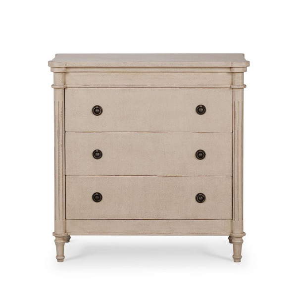 Kelly 3 Drawer Bedside Cabinet - Hand made Gustavian style Bedroom furniture