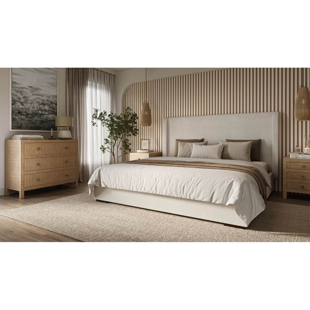 Luxor Upholstered Bed King - Solid Timber Contemporary style Bedroom furniture