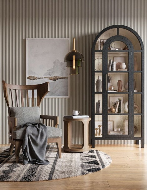 Vannes Display Cabinet w/ Glass Shelves - Discount Mid-Century Modern style Dining Room furniture