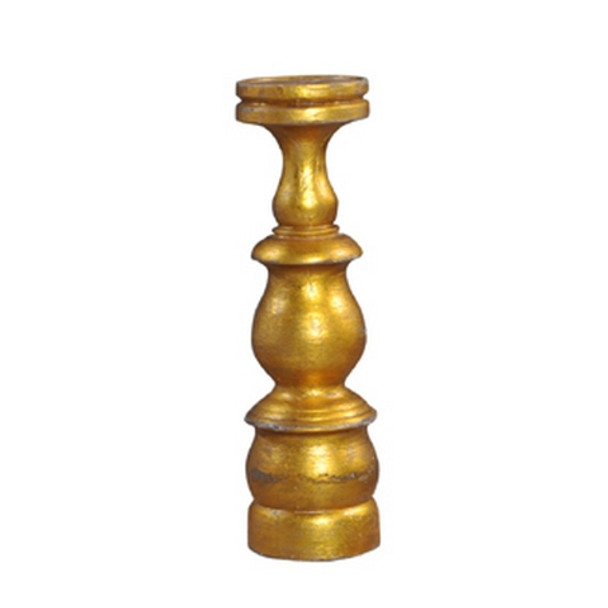 Bobeche Candlestick Medium - Gold - Size: 46H x 13W x 13D (cm) - French Provincial style Bobeche Candlestick Medium - Gold - Size: 46H x 13W x 13D (cm) - French Provincial style