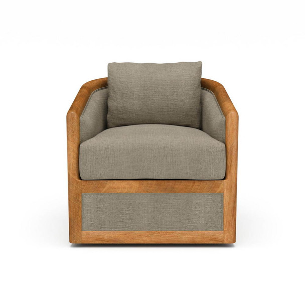 Aden Swivel Chair w/ Fabric - Hand made Resort style Occasional furniture