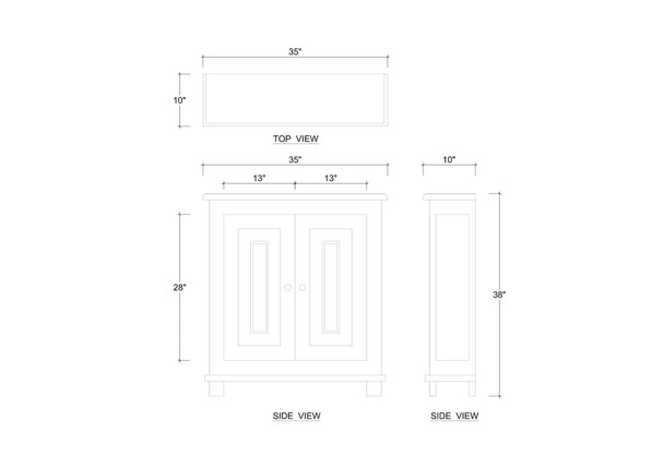 Osborne Narrow 2 Door Cabinet - Sale on Contemporary style Dining Room furniture