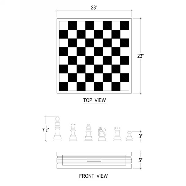 Chess Set Anna - True White / Batavia Black - Melbourne, Sydney, Brisbane Traditional style  furniture