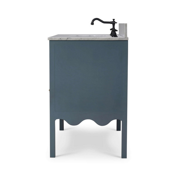 Chloe Scalloped Single Vanity w/ Sink & Marble Top - Hobart, Launceston, Perth Boho Chic style Bathroom & Laundry furniture