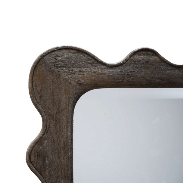 Chloe Scalloped Rectangular Mirror - Solid Timber Boho Chic style  furniture