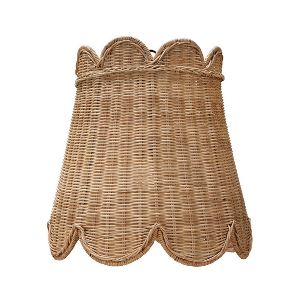 Newport Scalloped Rattan Ceiling Pendant Light - Solid Timber Coastal style  furniture