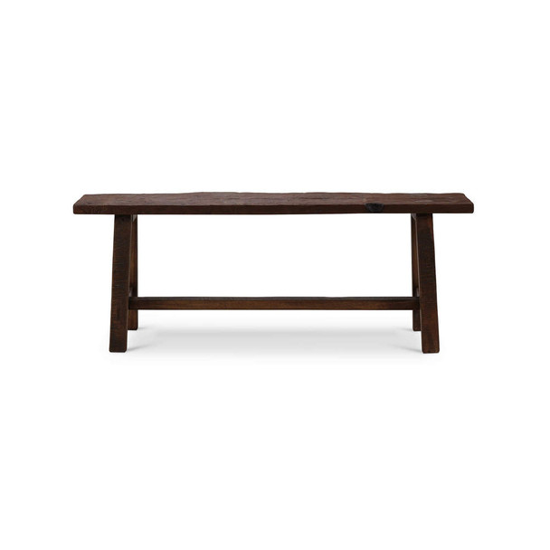 Rustic Teak Bench - Solid Timber Craftsman style Bedroom furniture