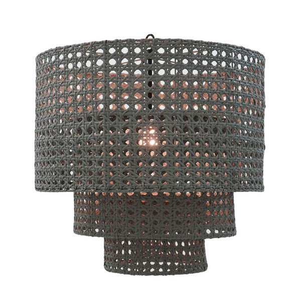 Havana Truntum Rattan Ceiling Pendant Light - Size: 64H x 68W x 68D (cm) - Caribbean style