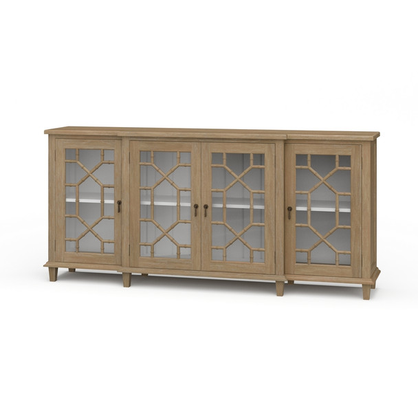 Grosvenor Credenza w/ All Glass Door - Size: 99H x 213W x 43D (cm) - Gustavian style