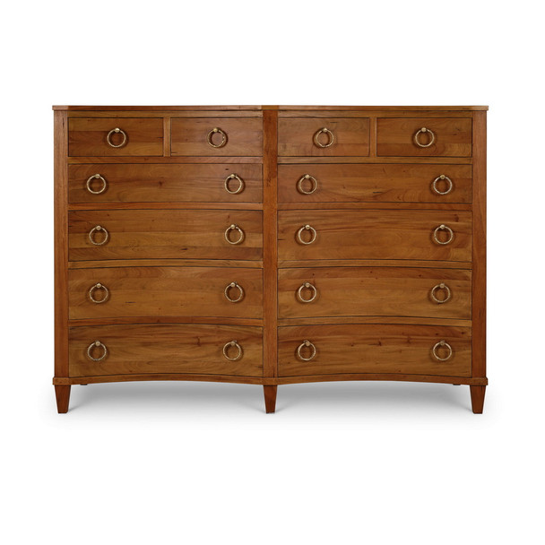 Bow 12 Drawer Dresser - Hand made Mid-Century Modern style Bedroom furniture