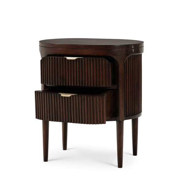 Regent Small Bedside Table w/ Lip Pull Handles - Hobart, Launceston, Perth Mid-Century Modern style Bedroom furniture