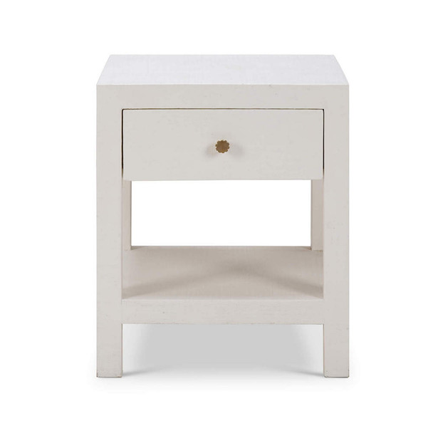 Kagu 1 Drawer Nightstand w/ Raffia - Hand made Mid-Century Modern style Bedroom furniture