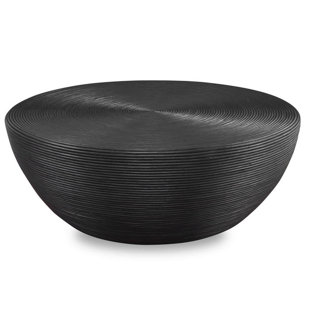 Bongo Black Rattan Coffee Table Contemporary style Accent Table Decor