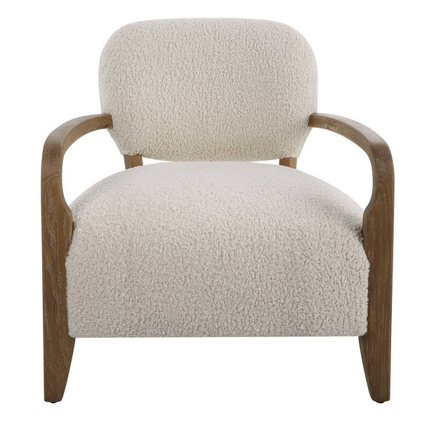 Telluride Natural Shearling Accent Chair Contemporary style Accent Chair Decor