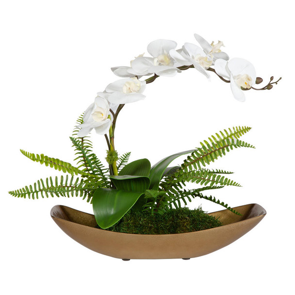 Transcend Orchid Centerpiece Mid-Century Modern style Botanical Decor