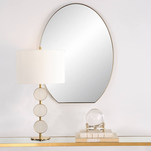 Cabell Brass Oval Mirror - Australia wide delivery