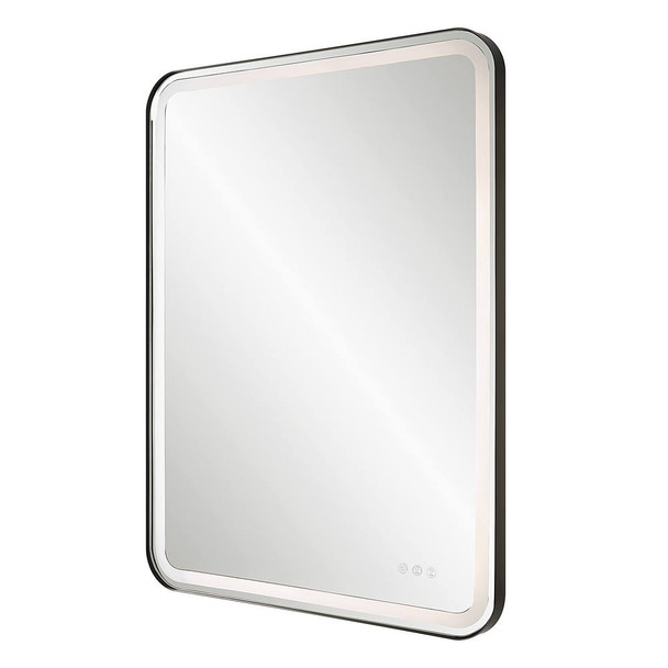 Crofton Lighted Black Large Mirror - Sale on Contemporary style Wall Mirrors