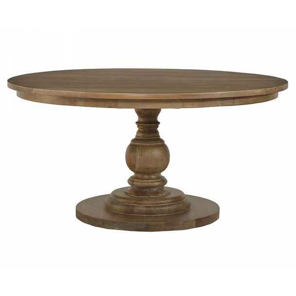 Goucho Round Dining Table 150cm - Straw Wash - Size: 152H x 152W x 76D (cm) - Traditional style