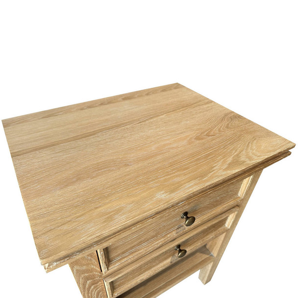 Aston Petite Side Table - Whitewash Oak - Hobart, Launceston, Perth Craftsman style Bedroom furniture