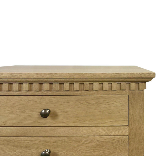 Marie Open Bedside Table - Natural Oak - Hamptons & French Provincial style