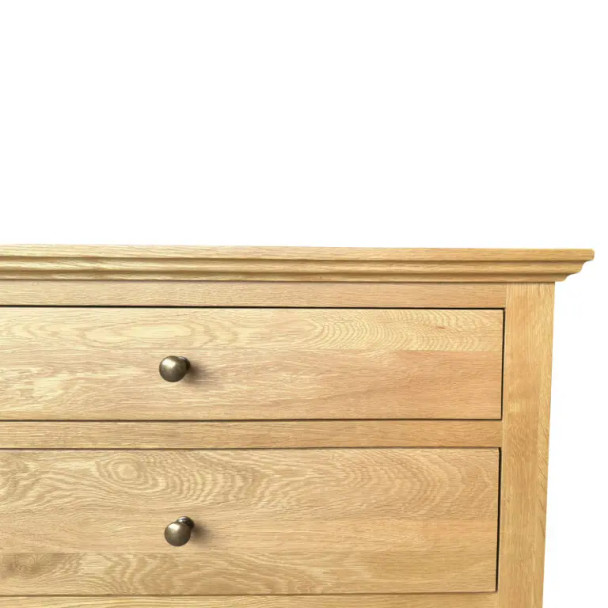 Bordeaux Large Side Table w/ Button Handles - Whitewash Oak - HL158-1#CS