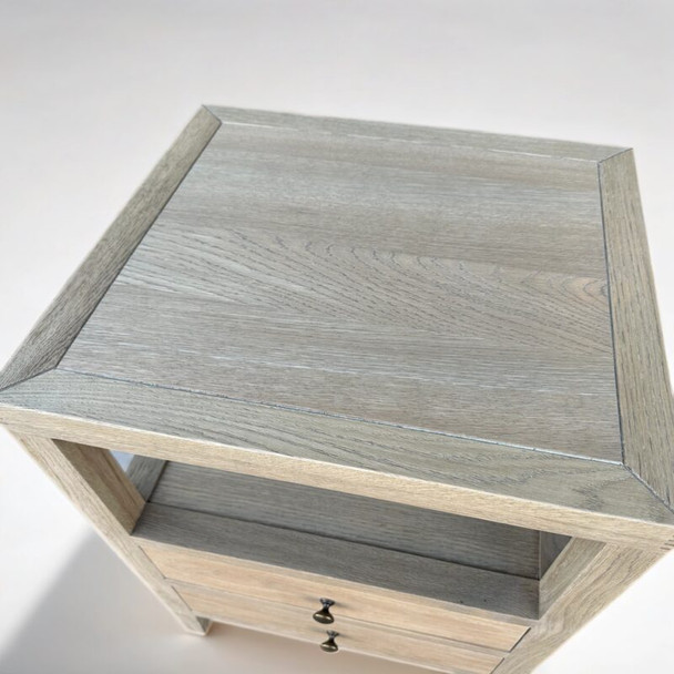 Montauk Side Table - Weathered Oak - Hobart, Launceston, Perth Coastal style Bedroom furniture