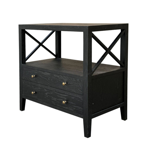 Montauk Large Side Table - Black Oak - Melbourne, Sydney, Brisbane Coastal style Bedroom furniture