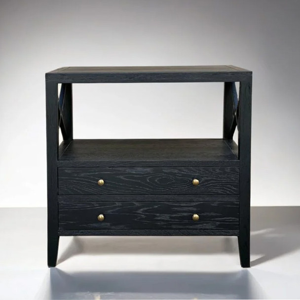 Montauk Large Side Table - Black Oak - HL612#107