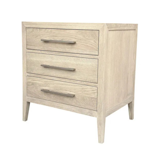 Portland Side Table - Weathered Oak - Hand made Bedroom furniture