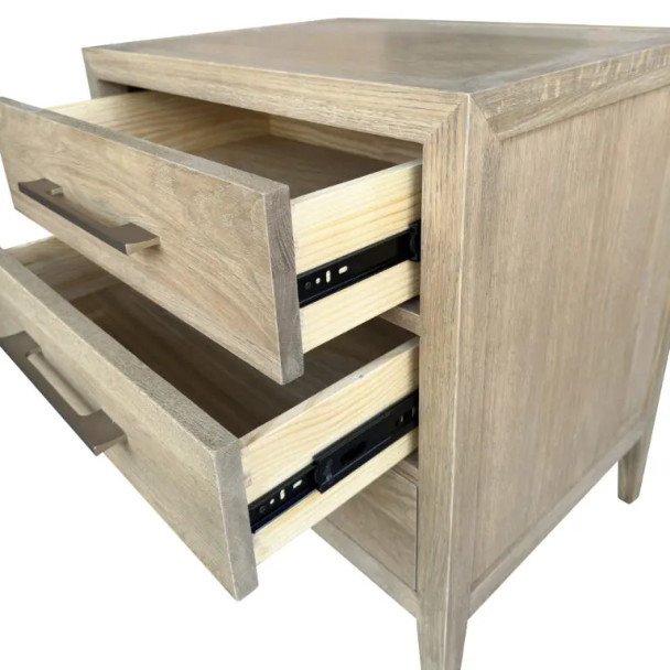 Portland Side Table - Weathered Oak - Sale on Contemporary style Bedroom furniture