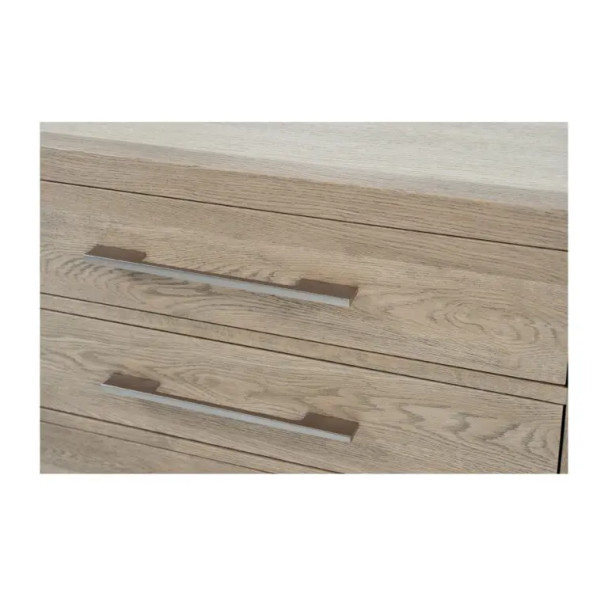 Portland Wide Side Table - Weathered Oak - HL624-80