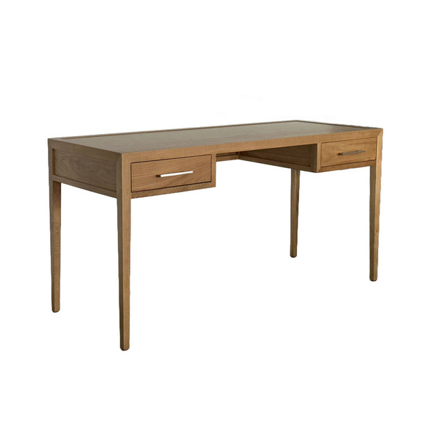 Portland Slimline Desk - Natural Oak - Hand made Office & Study furniture