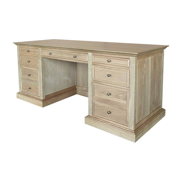Winchester Panel Desk - Natural Oak - Hand made Office & Study furniture