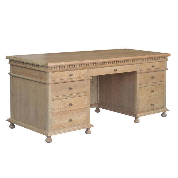 Westminster Desk - Natural Oak - Hand made Office & Study furniture