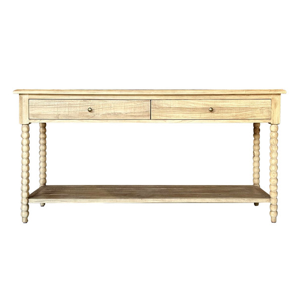 Belleville Bobbin Console Elm - Rustic Elm - Hobart, Launceston, Perth French Provincial style Living Room furniture