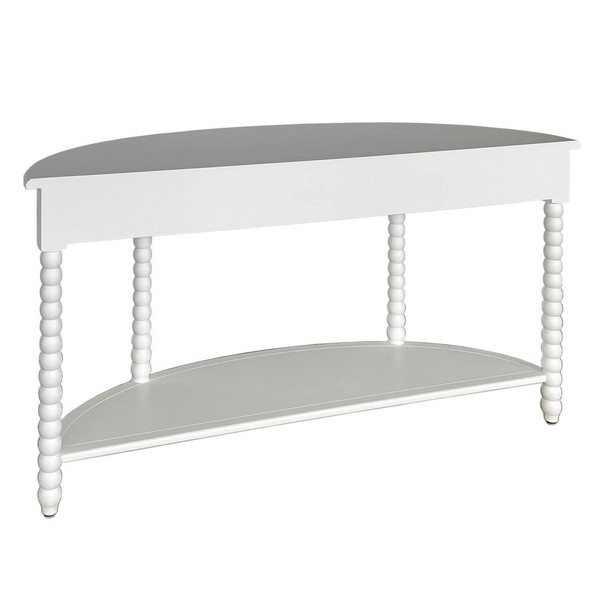 Belleville Bobbin Curved Console - White - HL601#MW