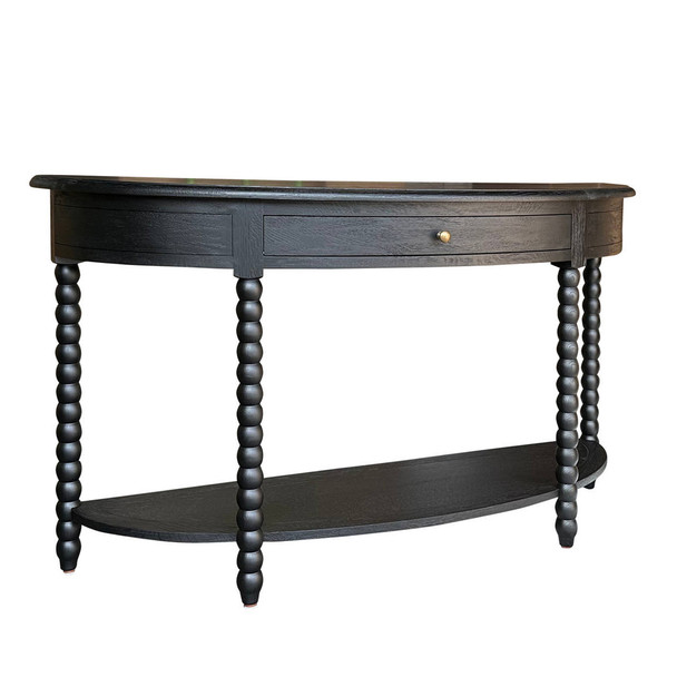 Belleville Bobbin Curved Console - Black - HL601#107