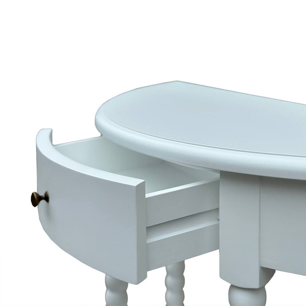 Belleville Bobbin Curved Console Small - White - Melbourne, Sydney, Brisbane French Provincial style Living Room furniture