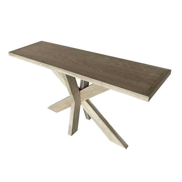 Amiens X-Base Console - Weathered Oak Living Room Furniture - SG433-105